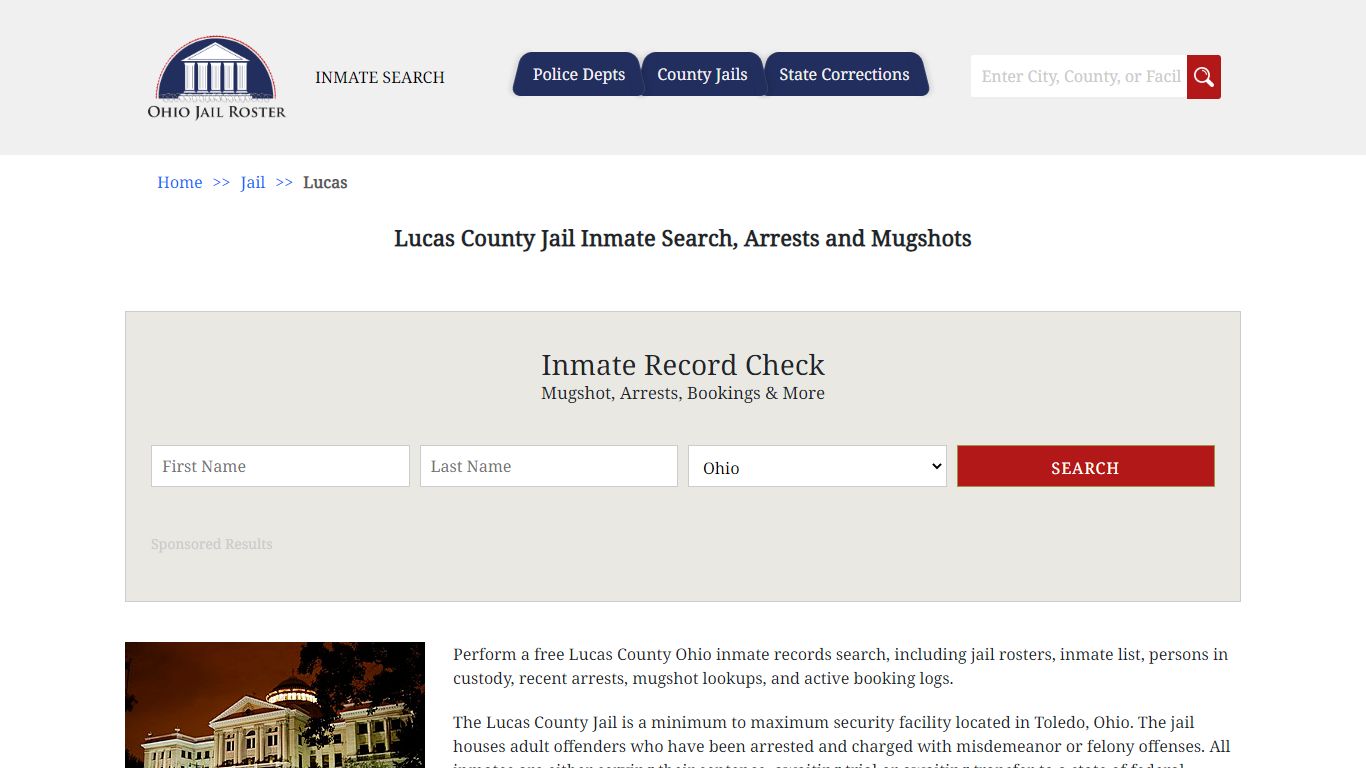 Lucas County Jail Inmate Search, Arrests and Mugshots